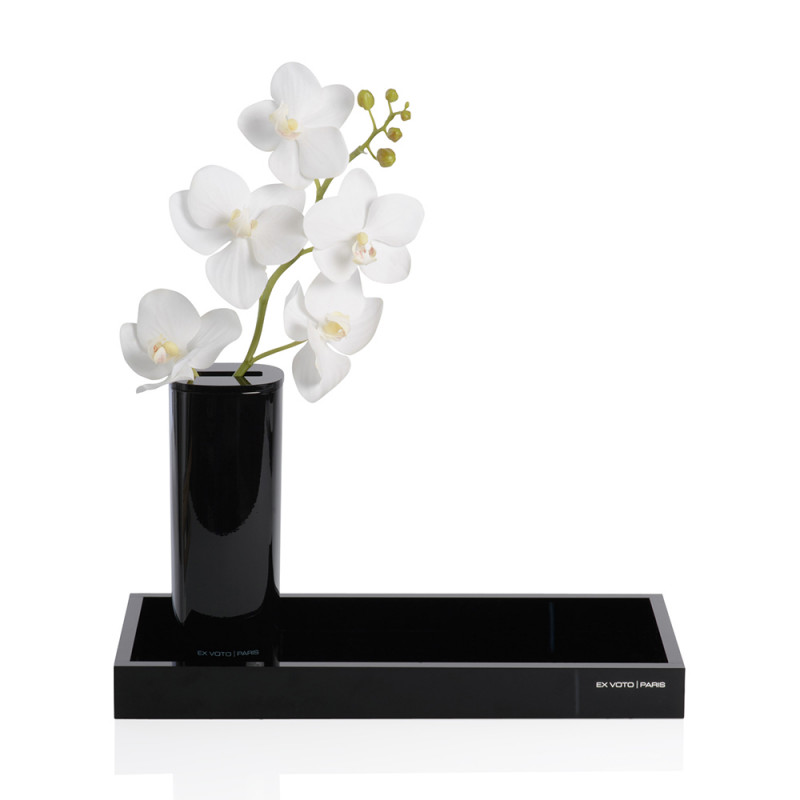 GLOSSY BLACK VASE